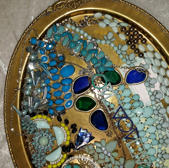 SOLD!!Vintage teal blue bling jewelry lot - Picture 7 of 10